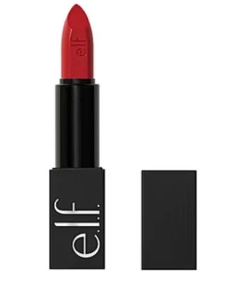 e.l.f. Cosmetics O Face Satin Lipstick No Regrets Red elf 81789 Vegan - Image 1 of 4