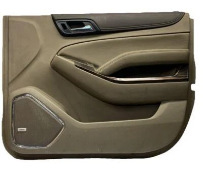 Moldura de panel de puerta GMC Yukon 2015 a 2020 parte delantera derecha 84104171 beige conjunto OEM Foto 1 de 4