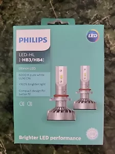 Phillips LED HL hb3/hb4 Beam, 6000K, 160% Bright, HB3, HB4, 9005, 9006, 11005UL - Picture 1 of 5