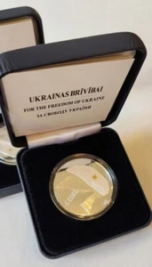 Lettland 5 Euro 2022 Für die Freiheit der Ukraine Silber (#9226) - Bild 1 von 4