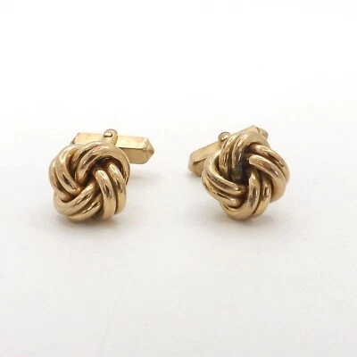 Gemelos Swank 10k de colección con nudo de amor con placa de oro laminado Foto 1 de 4