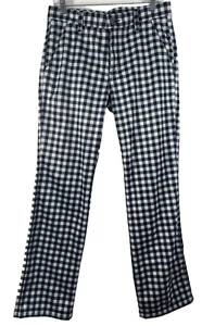 Tour Division Pants Men’s Performance Sport Stretch Gingham Black White Large - Picture 1 of 17