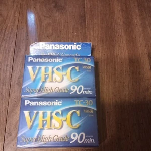 Paquete de 2 cintas en blanco Panasonic VHS-C TC-30 súper alto grado nuevas selladas - Imagen 1 de 3