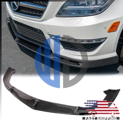 Labio delantero de fibra de carbono estilo V AMG CLS63 2012 2013 2014 Mercedes C218 W218 Foto 1 de 4