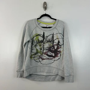 Target Proenza Schouler Womens Abstract Art Pullover Sweatshirt Size L Gray Cozy - Picture 1 of 14