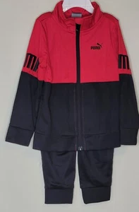 Puma Boys' Zip-Up Tracksuit – Red and Black – 24Mos – Sporty & Stylish Active - Picture 1 of 8