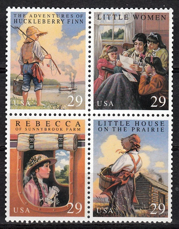 USA 1993 CLASSIC BOOKS BLOCK OF 4 SCOTT 2788a MNH - Image 1 of 1