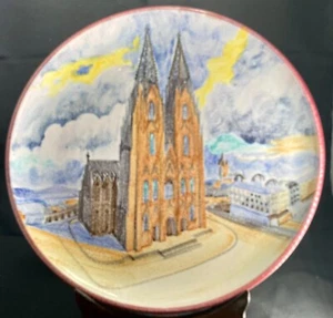 HERMOSA PLACA DE CERÁMICA ROSENTHAL VINTAGE 13" CATEDRAL A KOLN ON THE RHINE Exc - Imagen 1 de 4