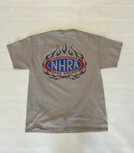 NHRA Championship Drag Racing Men's T-Shirt Large Gray - Picture 1 of 5