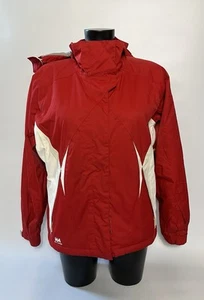 HELLY HANSEN Helly-Tech Womens Jacket Waterproof Insulated Red Hooded Coat M - Picture 1 of 9