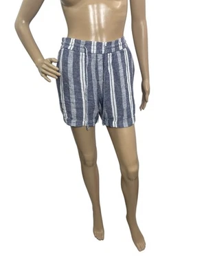 Old Navy Women’s Size XL Elastic Waist Drawstring Striped Linen Shorts - Image 1 of 3