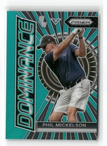 2024 PANINI PRIZM LIV GOLF #14 PHIL MICKELSON DOMINANCE TEAL /199 - Picture 1 of 2