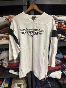 Vintage Y2K Harley Davidson Cafe White Long Sleeve Shirt Size XL - Picture 1 of 3