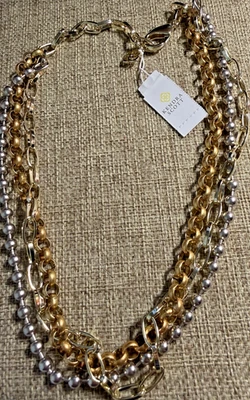 Kinda Scott Brylee мульти бусы смешанные металлические ожерелье новый с Ярлыками - Изображение 1 из 4