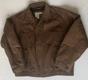 Wrangler Flannel Lined & Insulated Brown Heavy Duty Outerwear Jacket Sz L - Picture 1 of 6