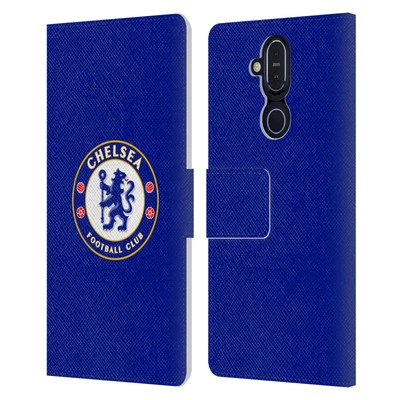 CHELSEA FOOTBALL CLUB CREST LEATHER BOOK FLIP CASE FOR MICROSOFT NOKIA PHONES - Image 1 of 4