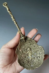 20. Jh. Italienische Meerjungfrau Cherub Montagnani Löffel Souvenir Löffel Barock Vintage - Bild 1 von 7
