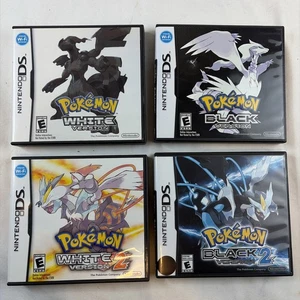 Pokemon Black 1+2 White Version 1+2 In Original Box Nintendo DS LOT Authentic - Picture 1 of 14