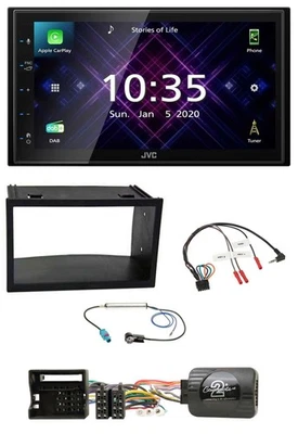 JVC DAB 2DIN Lenkrad Bluetooth USB Autoradio für VW Polo Passat Quadlock - Bild 1 von 4