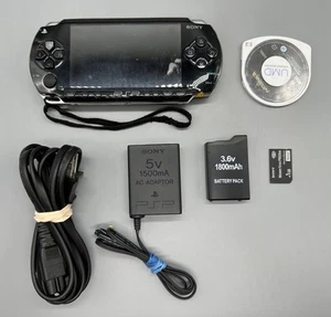 Sony PSP-1001 Playstation Portable Console Black W/ Movie, Charger And Sd Card - Picture 1 of 13