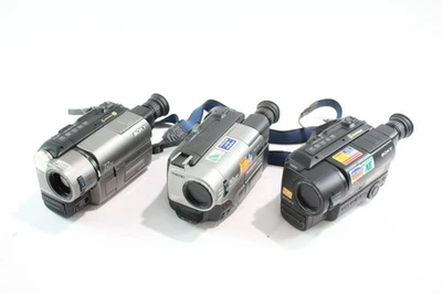 Vintage Handheld Video Cameras Inc Sony CCD-TRV64E & Sony CCD-TRV46E Working x 3 - Image 1 of 4