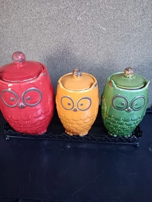 OWL CANISTER SET, 3 PIECE LTD COMMODITIES  - Image 1 of 4