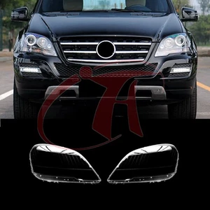 Left & Right Headlight Lampshade Cover Shell For Mercedes-Benz ML W164 2009-2011 - Picture 1 of 7