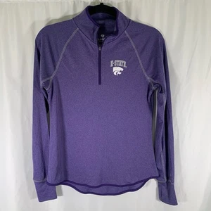 K State Wildcats Windbreaker Women's Medium Purple 1/4 Zip Long Sleeve - Picture 1 of 6