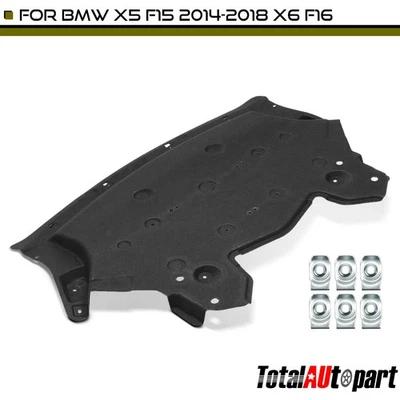 Protetor de respingo de motor preto para BMW X5 F15 2014-2018 X6 F16 2015-2019 dianteiro - Imagem 1 de 4