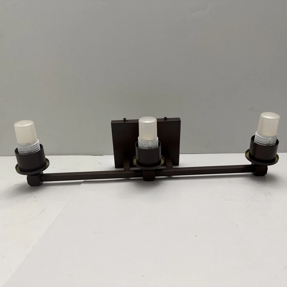 Justice Design Group, BAC-8423-DBRZ, Dark Bronze, 3 Light Bath Bar, No Globes - Image 1 of 4