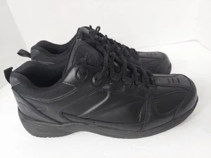 Reebok Work Jorie Soft-Toe Men's (Sz 13 Wide) Black Leather Lace Up Shoes RB1100 - Picture 1 of 8