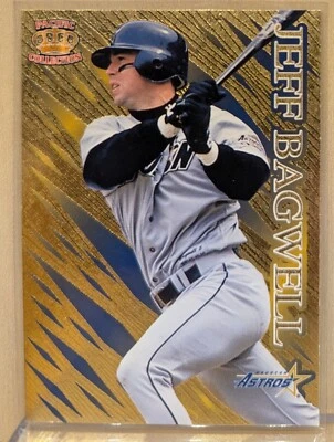 1996 Pacific Prisms GOLD #29 Jeff Bagwell Astros HOF RARE FOIL PARALLEL - Image 1 of 2