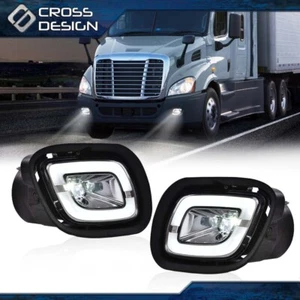 2PC LED Fog Lights Lamp White LH+RH Side Fit For 2008-2017 Freightliner Cascadia - Picture 1 of 9