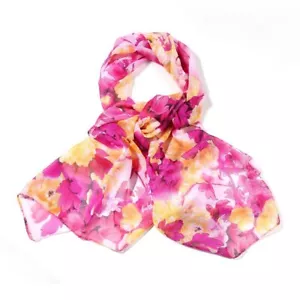 Floral Chiffon Scarf for Women Lightweight Sun-Proof Wraps and Shawls - Picture 1 of 8