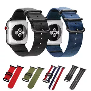 Nylon Loop Strap Sports Replacement Watch Band For iWatch 8 7 6 SE 5 4 3 - Picture 1 of 22