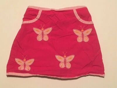 LANDS' END Embroidered Pink BUTTERFLY Skirt/Skort ~ Sz 6 - Image 1 of 3