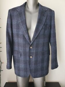 Stafford USA Vintage Blazer Mens 41 Plaid Soft Flannel Two Button Single Vented