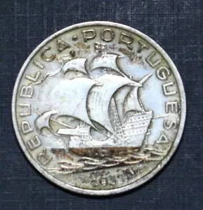 Portugal 1933 5 Escudos - Silver - High Grade - Picture 1 of 2