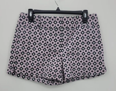 Pantalones Cortos Ann Taylor Loft Para Mujer 4 Azul Rosa Frente Plano Informal Chino Artístico Boho Foto 1 de 4