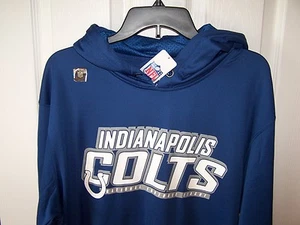 Indianapolis Colts Blue Hooded Lt Wt Sweatshirt Mens Medium New with Tags  - Picture 1 of 1