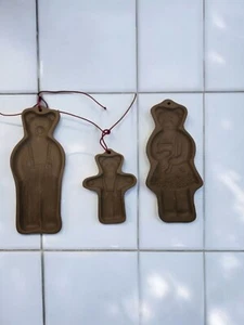 Vintage Hartstone Set of 3 Bears Cookie Molds Mama, Papa, Baby Bear Baking - Picture 1 of 9