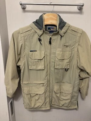 Exofficio Jacket Mens L Safari  Fishing Vented Convertible Detachable Arms Hood - Image 1 of 4