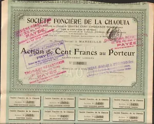 Société Foncière de la CHAOUIA, banque (MARSEILLE ALGÉRIE) (N) - Foto 1 di 1