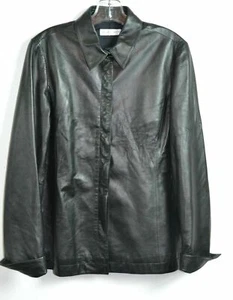 GARFIELD & MARKS SCHWARZE 100% WEICHE LAMM ECHT LEDER JACKE BLAZER GRÖSSE 8 /M - Bild 1 von 7