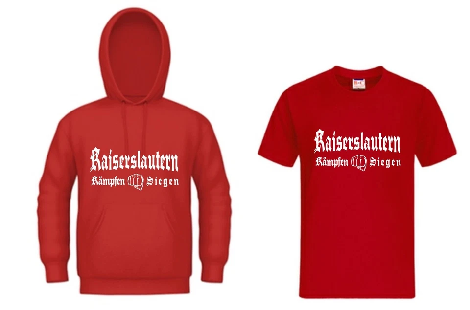 T-Shirt / Kapuzensweat Kaiserslautern KÄMPFEN SIEGEN Ultra Hoodie, Kapu, Trikot