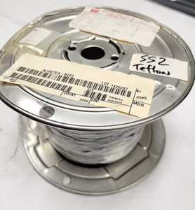 TEFLON 24GA / AWG BLACK JACKET stranded Wire 2000ft Spool free shippin SEA WIRE - Picture 1 of 3