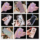 Women Bling Glitter Diamonds Rubber Cute Phone Back Case For iPhone/Samsung