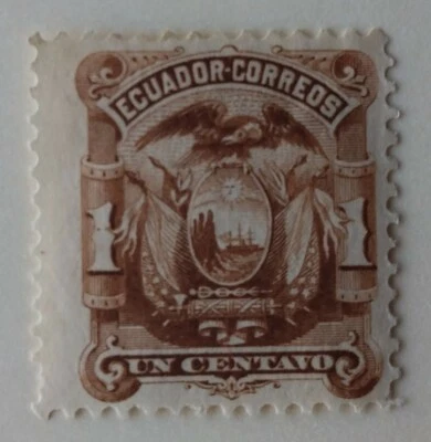 Sello de Ecuador, 1881, sc#12, como nuevo, con bisagras, original Foto 1 de 2