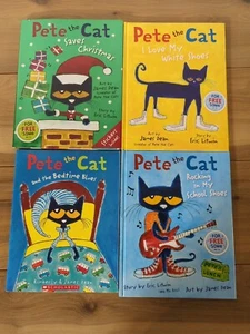 'Pete the Cat' Lot of 4 Hardback Paperback Children's Books Like New - Imagen 1 de 3