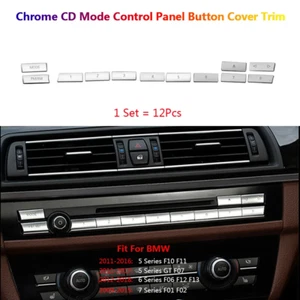 CD Center Panel Mode Button Cover Trim For BMW 5 6 7 F10 F11 F07 F01 F02 F12 F06 - Picture 1 of 9